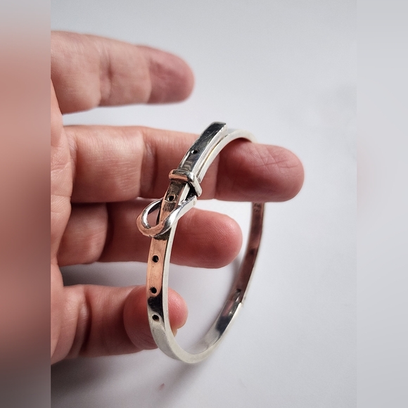 Taxco Jewelry - Taxco SS Hinged Buckle Bracelet